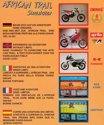 African Trail Simulator (F,I) (1990) box cover back